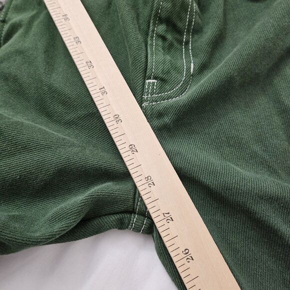 Reformation Jeans 24 Emerald Green Cowboy High-Rise Straight Organic Cotton - Picture 9 of 10